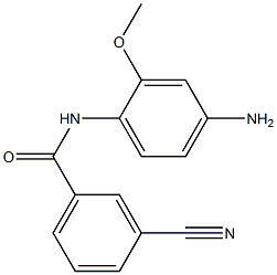 N-(4-amino-2-methoxyphenyl)-3-cyanobenzamide 化学構造式