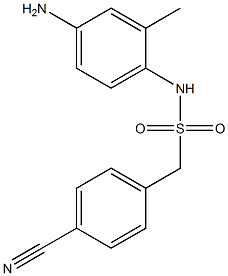 N-(4-amino-2-methylphenyl)-1-(4-cyanophenyl)methanesulfonamide,,结构式