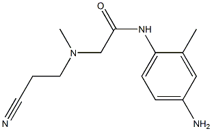 N-(4-amino-2-methylphenyl)-2-[(2-cyanoethyl)(methyl)amino]acetamide Struktur