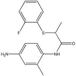 N-(4-amino-2-methylphenyl)-2-[(2-fluorophenyl)sulfanyl]propanamide 化学構造式