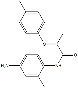 N-(4-amino-2-methylphenyl)-2-[(4-methylphenyl)sulfanyl]propanamide,,结构式