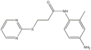 N-(4-amino-2-methylphenyl)-3-(pyrimidin-2-ylsulfanyl)propanamide 化学構造式