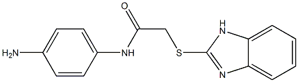 N-(4-aminophenyl)-2-(1H-1,3-benzodiazol-2-ylsulfanyl)acetamide Struktur