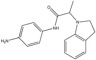 N-(4-aminophenyl)-2-(2,3-dihydro-1H-indol-1-yl)propanamide Struktur