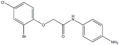 N-(4-aminophenyl)-2-(2-bromo-4-chlorophenoxy)acetamide,,结构式
