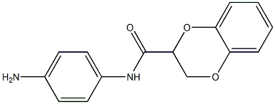 N-(4-aminophenyl)-2,3-dihydro-1,4-benzodioxine-2-carboxamide,,结构式