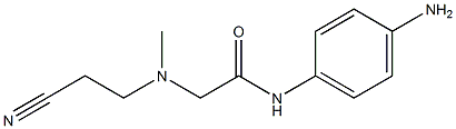 N-(4-aminophenyl)-2-[(2-cyanoethyl)(methyl)amino]acetamide 化学構造式