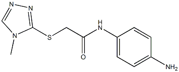 N-(4-aminophenyl)-2-[(4-methyl-4H-1,2,4-triazol-3-yl)sulfanyl]acetamide,,结构式