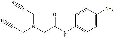 N-(4-aminophenyl)-2-[bis(cyanomethyl)amino]acetamide 化学構造式