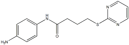 N-(4-aminophenyl)-4-(pyrimidin-2-ylsulfanyl)butanamide 化学構造式