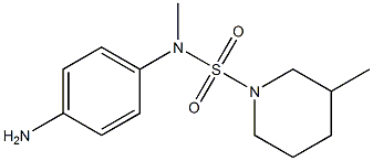 N-(4-aminophenyl)-N,3-dimethylpiperidine-1-sulfonamide 结构式