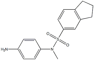 N-(4-aminophenyl)-N-methyl-2,3-dihydro-1H-indene-5-sulfonamide Structure