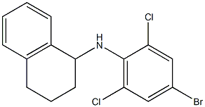 N-(4-bromo-2,6-dichlorophenyl)-1,2,3,4-tetrahydronaphthalen-1-amine,,结构式