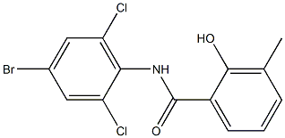 N-(4-bromo-2,6-dichlorophenyl)-2-hydroxy-3-methylbenzamide Structure