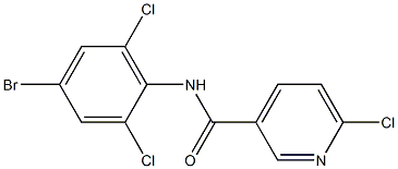 N-(4-bromo-2,6-dichlorophenyl)-6-chloropyridine-3-carboxamide 结构式