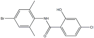 N-(4-bromo-2,6-dimethylphenyl)-4-chloro-2-hydroxybenzamide 结构式