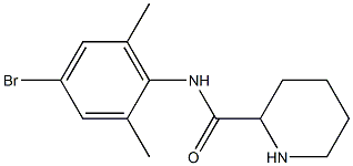 N-(4-bromo-2,6-dimethylphenyl)piperidine-2-carboxamide,,结构式