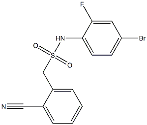 N-(4-bromo-2-fluorophenyl)-1-(2-cyanophenyl)methanesulfonamide Struktur