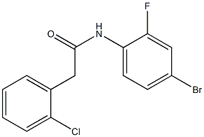 N-(4-bromo-2-fluorophenyl)-2-(2-chlorophenyl)acetamide,,结构式