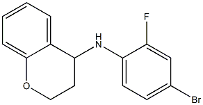 N-(4-bromo-2-fluorophenyl)-3,4-dihydro-2H-1-benzopyran-4-amine 结构式