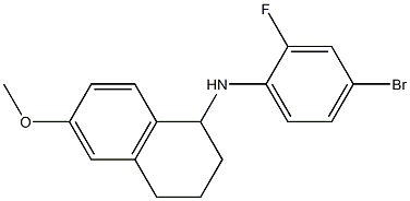 N-(4-bromo-2-fluorophenyl)-6-methoxy-1,2,3,4-tetrahydronaphthalen-1-amine Struktur