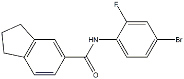 N-(4-bromo-2-fluorophenyl)indane-5-carboxamide Structure