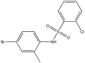 N-(4-bromo-2-methylphenyl)-2-chlorobenzene-1-sulfonamide Structure