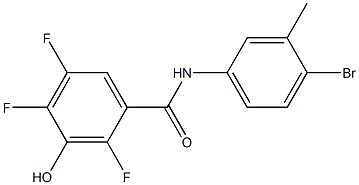 N-(4-bromo-3-methylphenyl)-2,4,5-trifluoro-3-hydroxybenzamide Structure