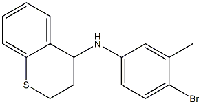 N-(4-bromo-3-methylphenyl)-3,4-dihydro-2H-1-benzothiopyran-4-amine,,结构式