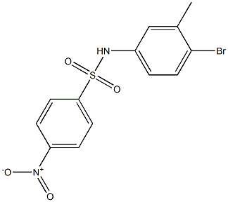 N-(4-bromo-3-methylphenyl)-4-nitrobenzene-1-sulfonamide Structure