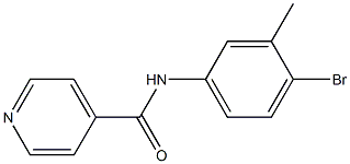 N-(4-bromo-3-methylphenyl)isonicotinamide 结构式