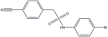 N-(4-bromophenyl)-1-(4-cyanophenyl)methanesulfonamide 结构式