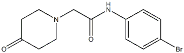 N-(4-bromophenyl)-2-(4-oxopiperidin-1-yl)acetamide,,结构式