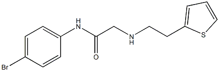 N-(4-bromophenyl)-2-{[2-(thiophen-2-yl)ethyl]amino}acetamide 结构式
