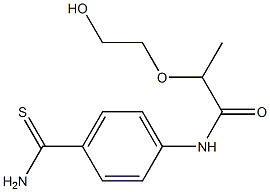 N-(4-carbamothioylphenyl)-2-(2-hydroxyethoxy)propanamide Structure