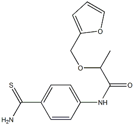 N-(4-carbamothioylphenyl)-2-(furan-2-ylmethoxy)propanamide 结构式