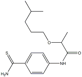 N-(4-carbamothioylphenyl)-2-[(4-methylpentyl)oxy]propanamide Struktur