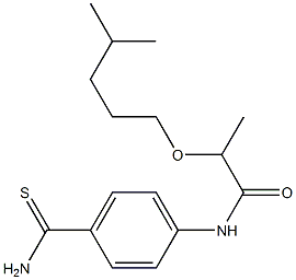 N-(4-carbamothioylphenyl)-2-[(4-methylpentyl)oxy]propanamide Structure