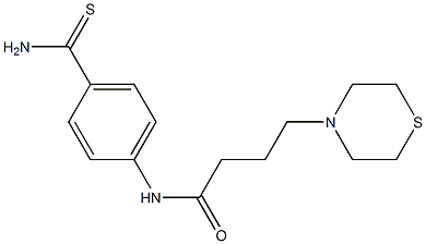 N-(4-carbamothioylphenyl)-4-(thiomorpholin-4-yl)butanamide Struktur