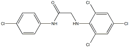 N-(4-chlorophenyl)-2-[(2,4,6-trichlorophenyl)amino]acetamide Struktur
