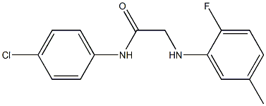 N-(4-chlorophenyl)-2-[(2-fluoro-5-methylphenyl)amino]acetamide Structure