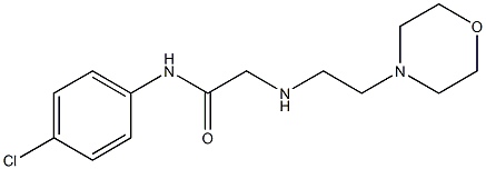 N-(4-chlorophenyl)-2-{[2-(morpholin-4-yl)ethyl]amino}acetamide 化学構造式