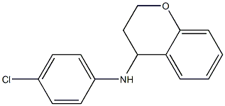 N-(4-chlorophenyl)-3,4-dihydro-2H-1-benzopyran-4-amine 化学構造式