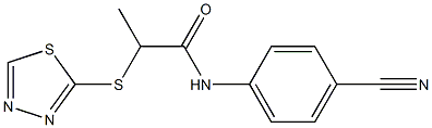 N-(4-cyanophenyl)-2-(1,3,4-thiadiazol-2-ylsulfanyl)propanamide Structure