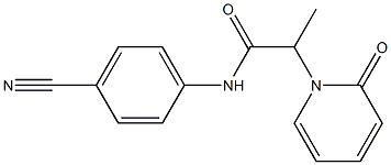 N-(4-cyanophenyl)-2-(2-oxo-1,2-dihydropyridin-1-yl)propanamide Structure