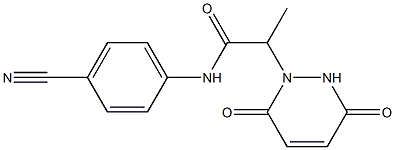 N-(4-cyanophenyl)-2-(3,6-dioxo-1,2,3,6-tetrahydropyridazin-1-yl)propanamide 结构式