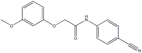 N-(4-cyanophenyl)-2-(3-methoxyphenoxy)acetamide Struktur