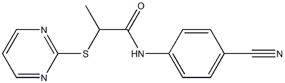 N-(4-cyanophenyl)-2-(pyrimidin-2-ylsulfanyl)propanamide|