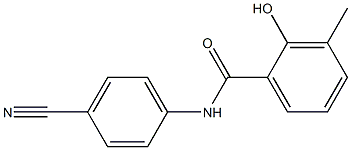 N-(4-cyanophenyl)-2-hydroxy-3-methylbenzamide 结构式