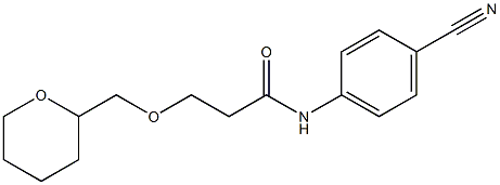 N-(4-cyanophenyl)-3-(oxan-2-ylmethoxy)propanamide|